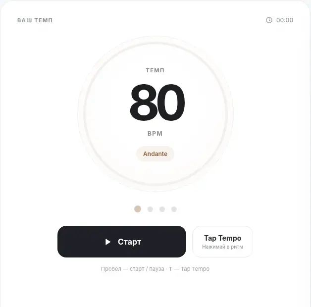 Экран BK Metronome — Метроном для гитары: упражнения с нуля